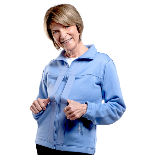 The Easeability Jacket - Adaptive Clothing for Women Coral Blue