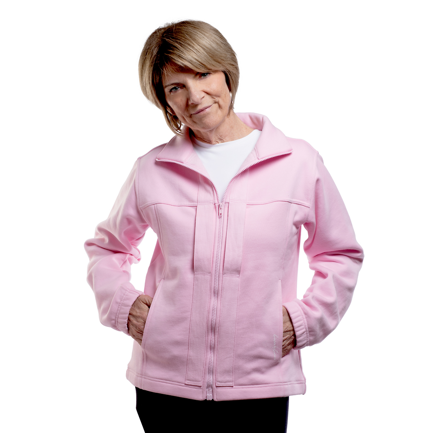 The Easeability Jacket - Adaptive Clothing for Women Pink Coral